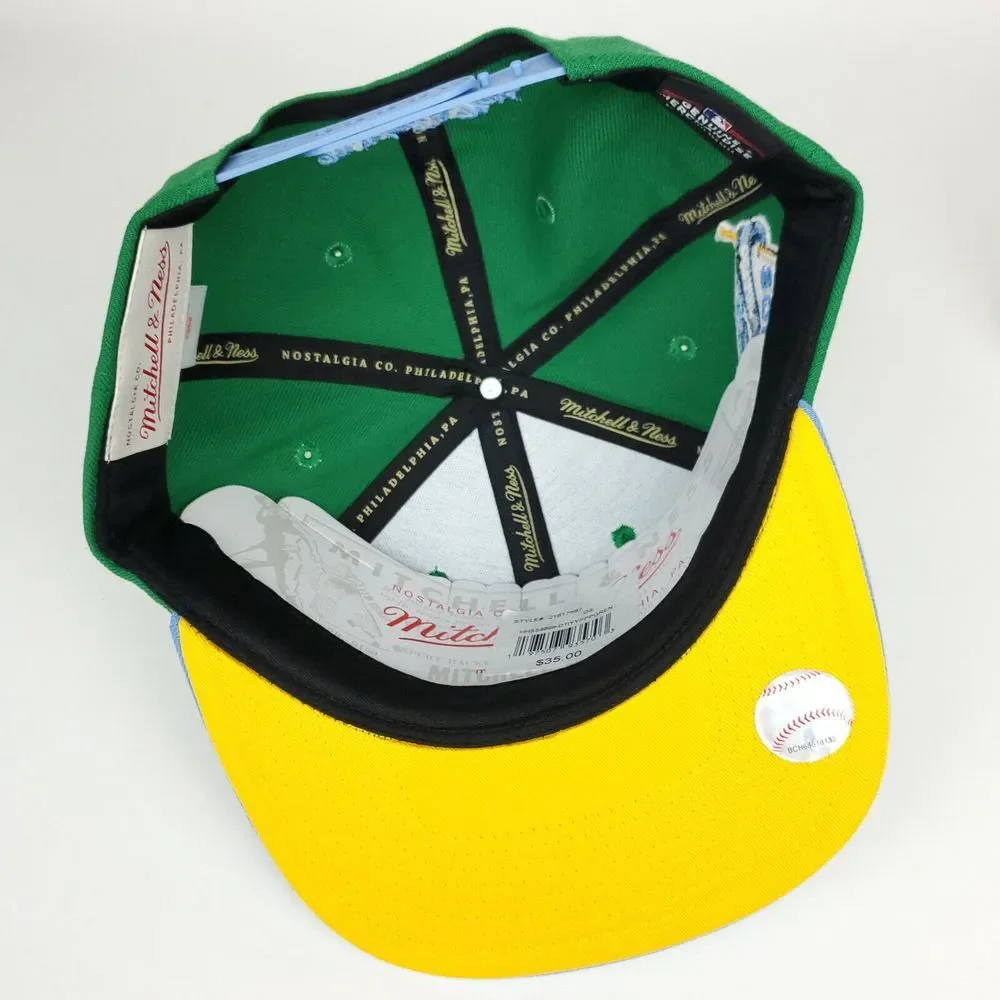 Detroit Tigers Mitchell & Ness MLB Snapback‎ Hat Cap 3D Logo Green Blue NWT